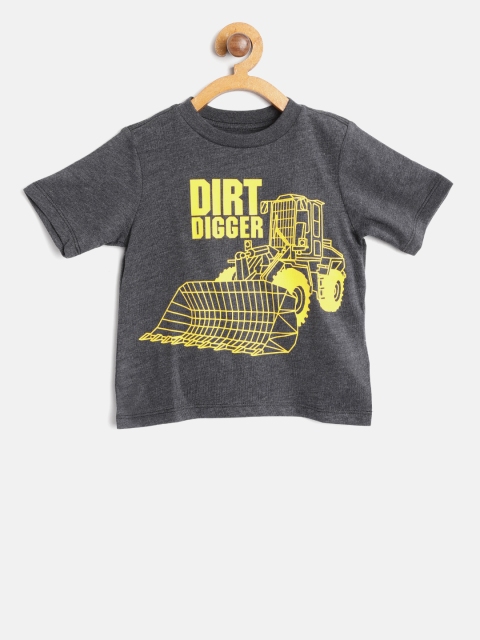 

The Childrens Place Boys Charcoal Grey Printed Round Neck T-shirt