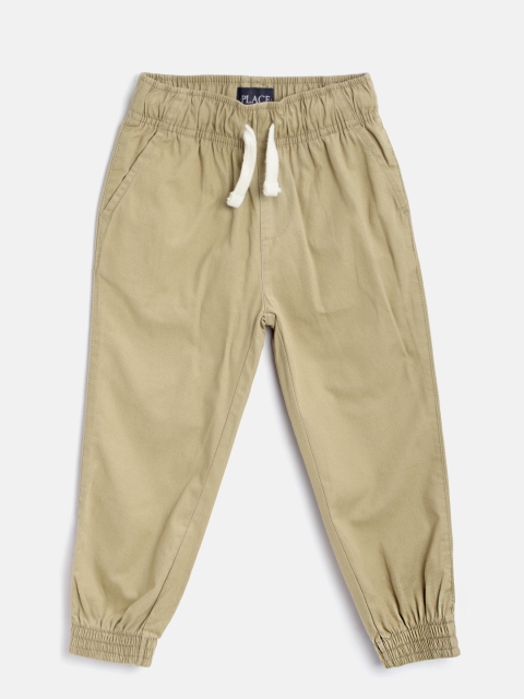 

The Childrens Place Boys Khaki Regular Fit Solid Joggers