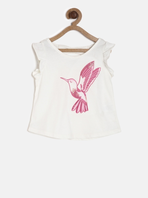 

The Childrens Place Girls White Printed Top