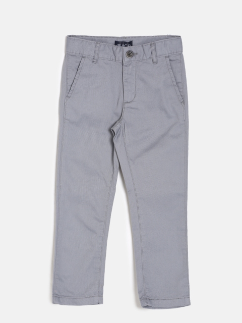 

The Childrens Place Boys Grey Regular Fit Solid Trousers
