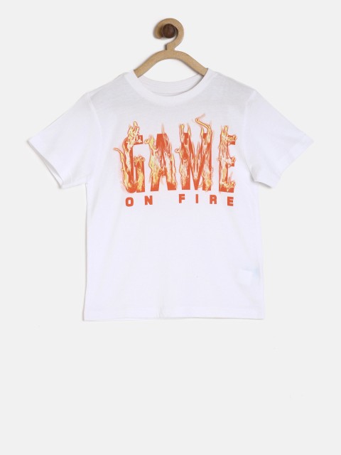 

The Childrens Place Boys White Printed Round Neck T-shirt