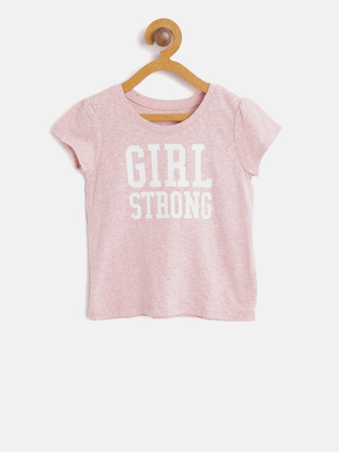 

The Childrens Place Girls Pink Printed Round Neck T-shirt