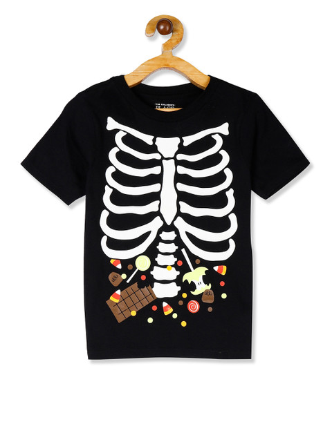 

The Childrens Place Infant Boys Black & White Printed Round Neck T-shirt