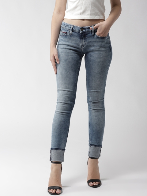 

Tommy Hilfiger Women Blue Skinny Fit Mid-Rise Clean Look Stretchable Jeans