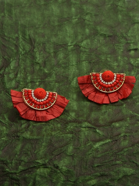 

Pipa Bella Women Red Crescent Shaped Studs