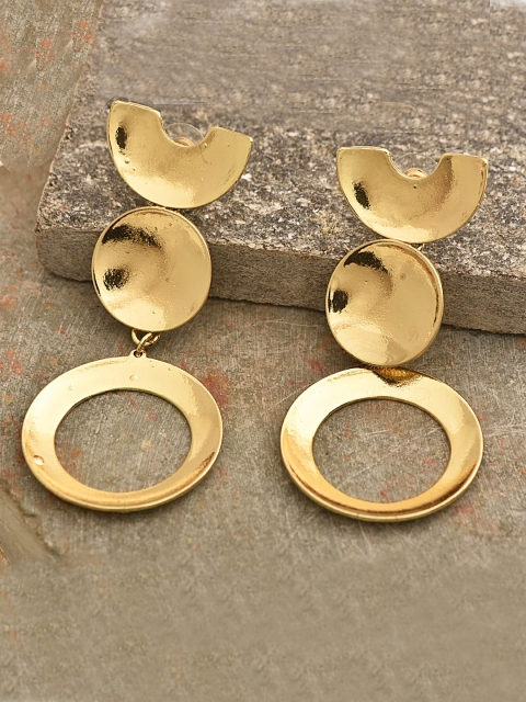 

Pipa Bella Women Gold-Toned Circular Drop Earrings