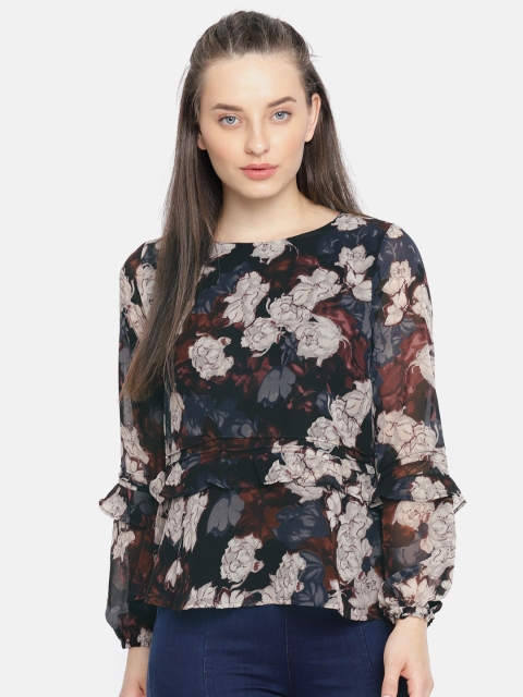 

Lee Cooper Women Black Floral Print Top