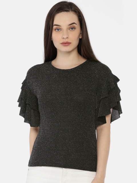 

Lee Cooper Women Black Solid Top