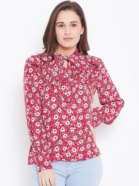 

Lee Cooper Women Red Printed Top