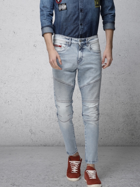 

Ecko Unltd Men Blue Slim Fit Mid-Rise Clean Look Stretchable Cropped Jeans