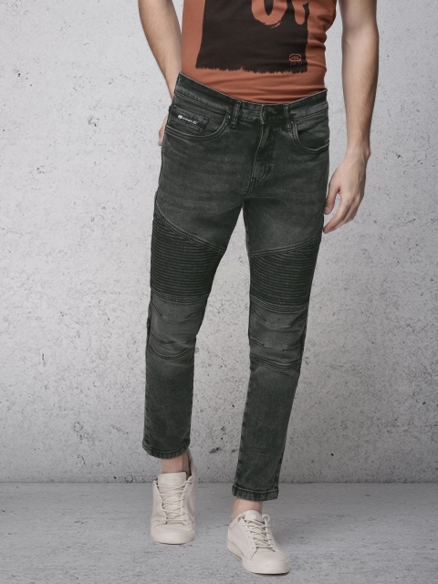

Ecko Unltd Men Charcoal Grey Tapered Fit Mid-Rise Clean Look Stretchable Jeans