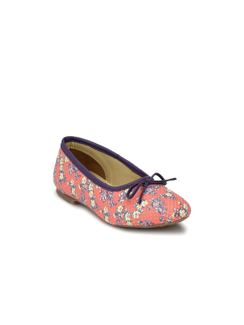 

TUSKEY Girls Pink Printed Synthetic Ballerinas