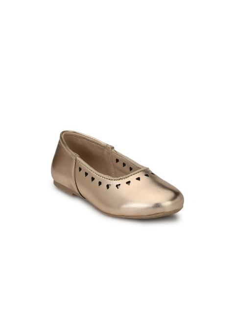 

TUSKEY Girls Rose Gold Solid Synthetic Ballerinas