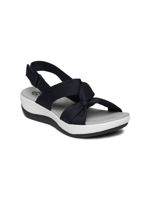 

Clarks Women Navy Blue Solid Comfort Sandals