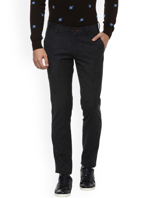 

SIMON CARTER LONDON Men Grey Slim Fit Solid Regular Trousers
