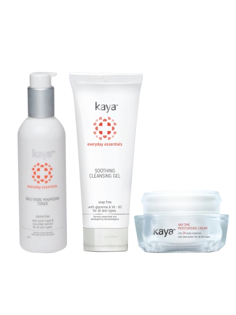 

Kaya Skin Clinic Unisex Pack of 3 Beauty Kit, White