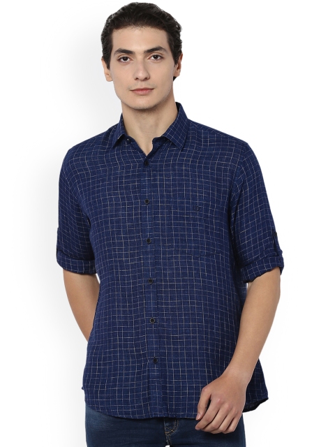 

Van Heusen Sport Men Blue & White Slim Fit Checked Casual Shirt