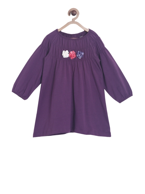 

MINI KLUB Girls Purple Solid A-Line Dress