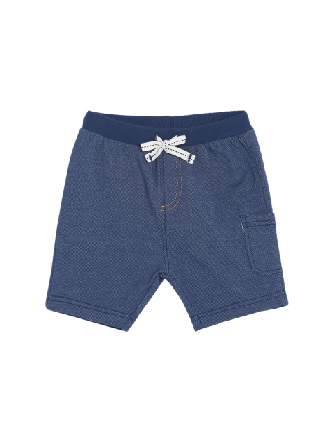 

MINI KLUB Boys Navy Blue Solid Regular Fit Regular Shorts