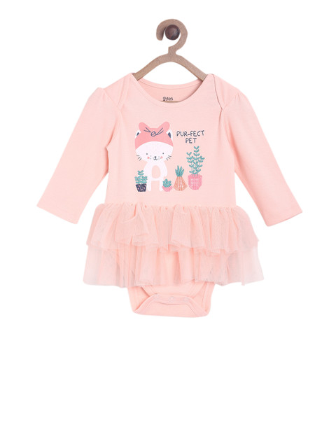 

MINI KLUB Girls Pink Embroidered Body Suit