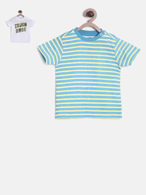 

MINI KLUB Boys Pack of 2 Pure Cotton T-shirts, Multi