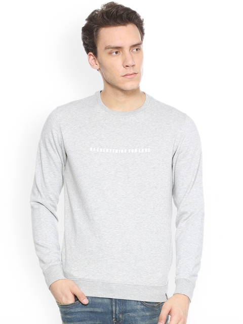 

Peter England Men Grey Printed Sweatshirt