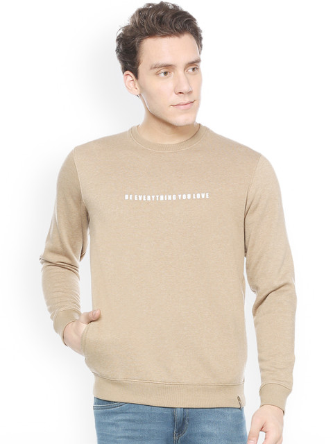 

Peter England Men Beige Printed Sweatshirt