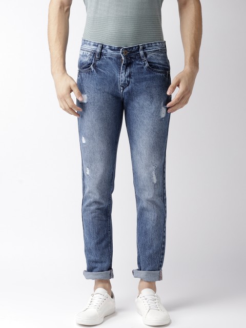 

Rodamo Men Blue Slim Fit Mid-Rise Low Distress Stretchable Jeans