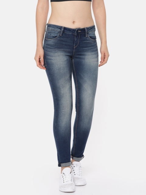 

HRX by Hrithik Roshan Women Blue Mid-Rise Clean Look Stretchable Jeans