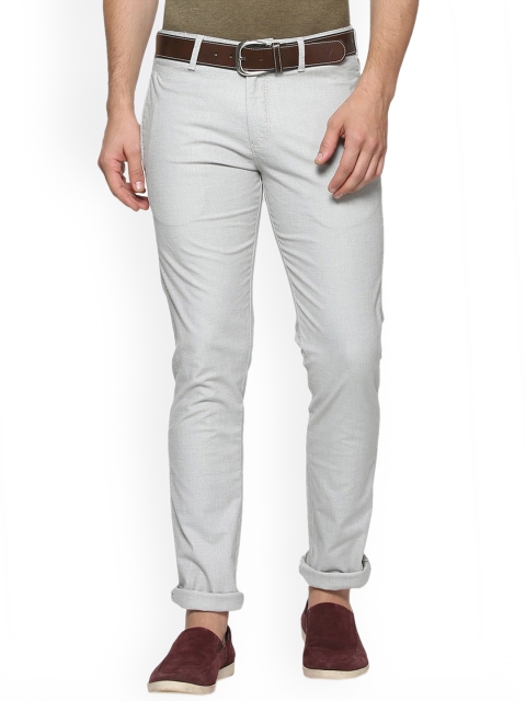 

Allen Solly Men Grey Slim Fit Solid Chinos
