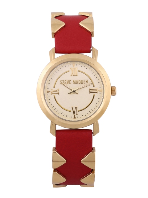 

Steve Madden Women Gold-Toned & Cream-Coloured Analogue Watch SMW038G-RE