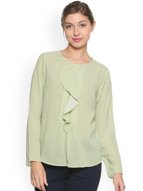 

Allen Solly Woman Women Green Printed A-Line Top