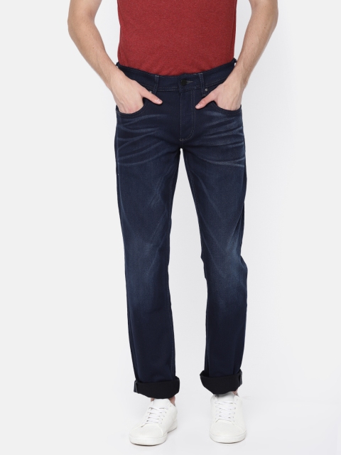 

Jack & Jones Men Blue Clark Regular Fit Mid-Rise Clean Look Stretchable Jeans