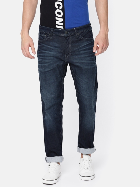 

Jack & Jones Men Blue Regular Fit Mid-Rise Clean Look Stretchable Jeans