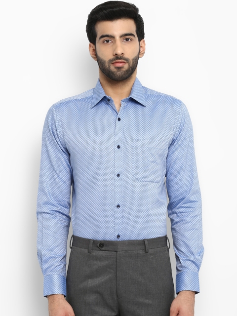 

Raymond Men Blue Printed Formal Shirt