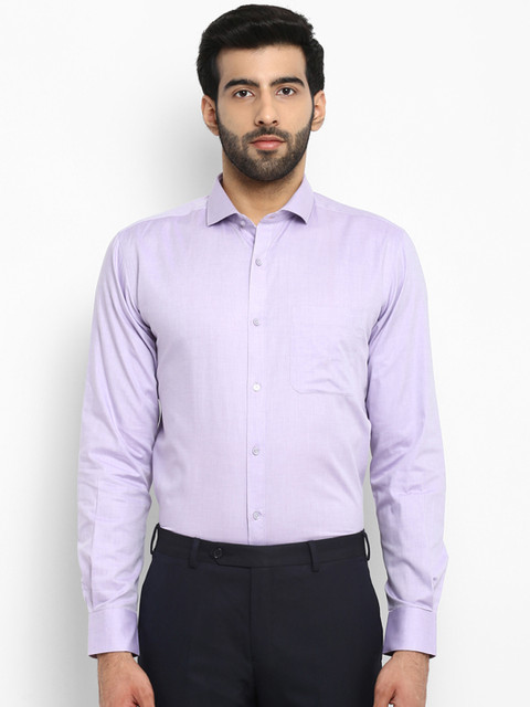 

Raymond Men Lavender Slim Fit Solid Formal Shirt