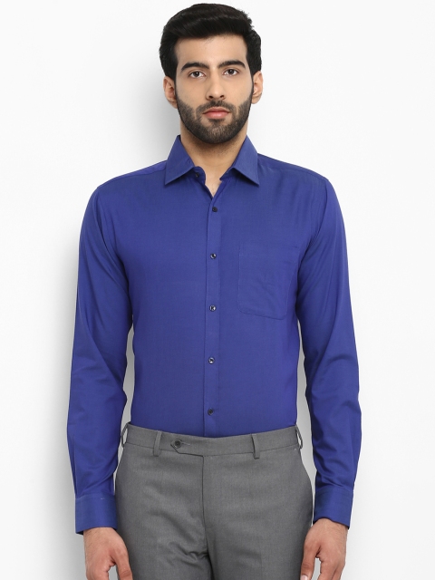 

Raymond Men Blue Solid Formal Shirt