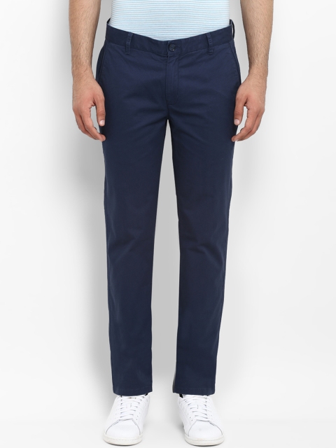 

Raymond Men Navy Blue Slim Fit Solid Chinos