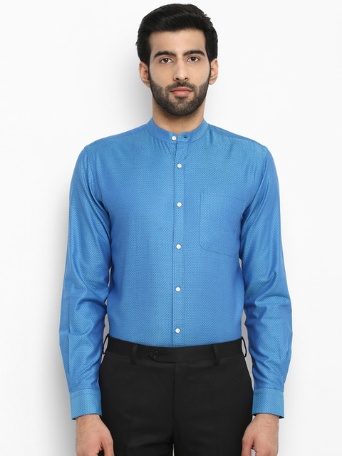 

Raymond Men Blue Printed Formal Shirt