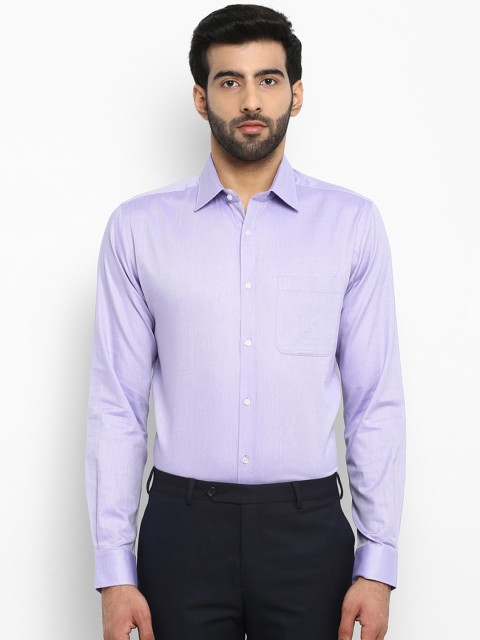

Raymond Men Lavender Slim Fit Self Design Formal Shirt