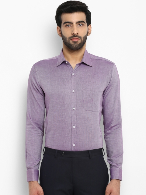 

Raymond Men Purple Self Design Formal Shirt