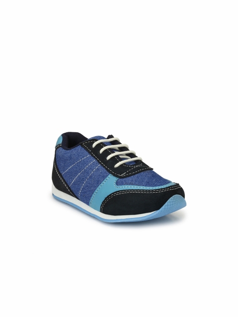 

TUSKEY Boys Blue Leather Sneakers