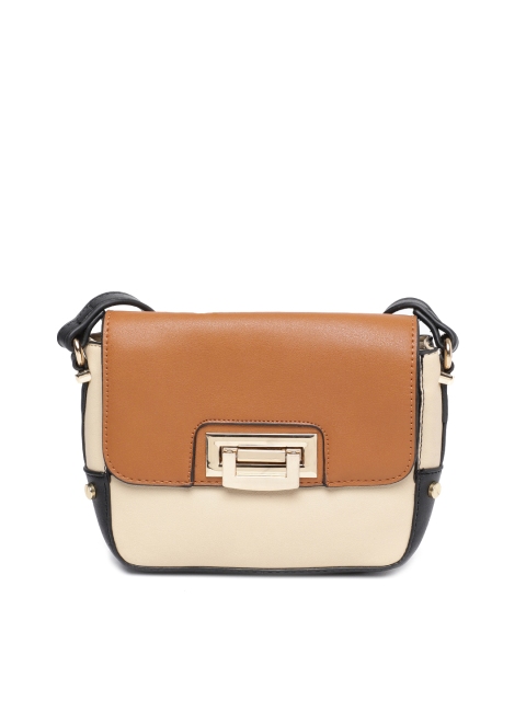 

Addons Brown & Beige Colourblocked Sling Bag
