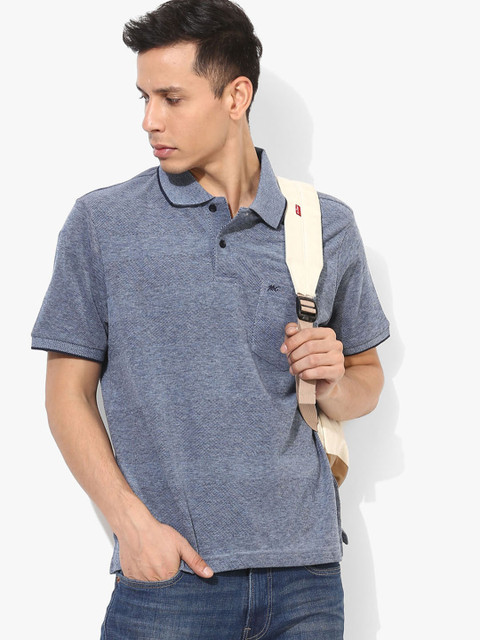 

Monte Carlo Men Black Solid Polo Collar T-shirt