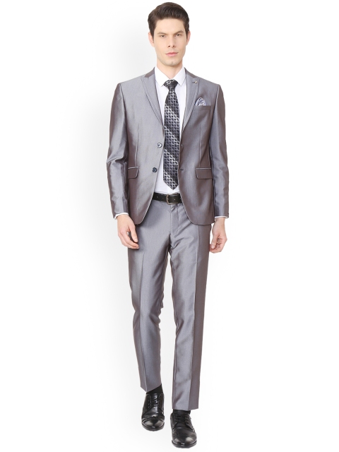 

Peter England Elite Men Grey Slim Fit Single-Breasted Formal Suit