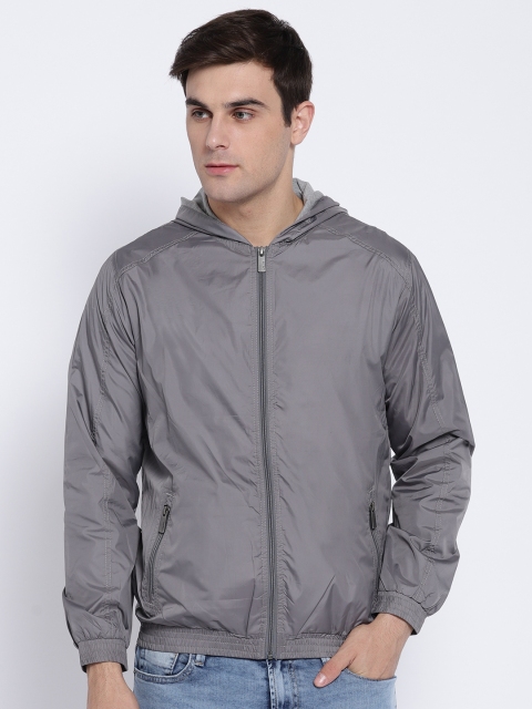 

V Dot Men Grey Solid Tailored Jacket