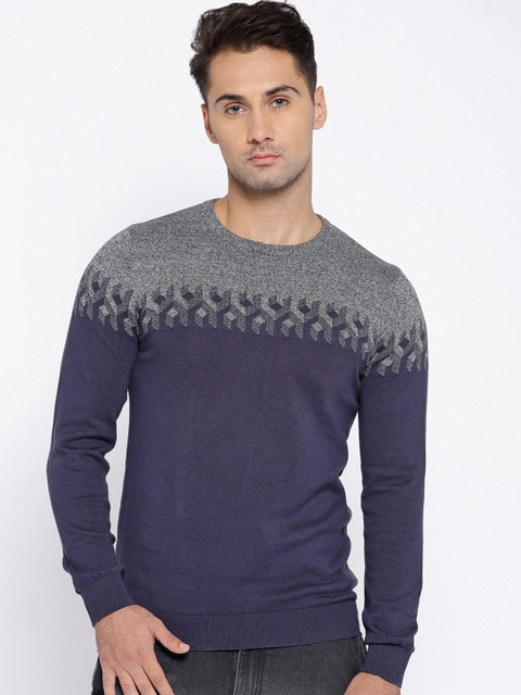 

Van Heusen Sport Men Purple Self Design Pullover