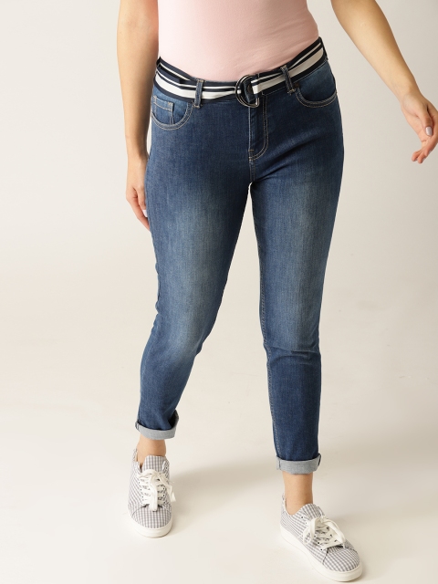 United Colors of Benetton Women Blue Skinny Fit Mid-Rise Clean Look Stretchable Jeans