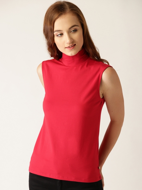 

United Colors of Benetton Women Red Solid Top