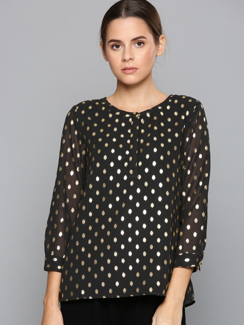 

Chemistry Women Black Printed Top